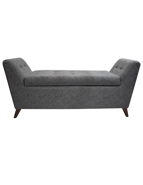PIE DE CAMA BRISTOL POLI, GRIS OBSCURO