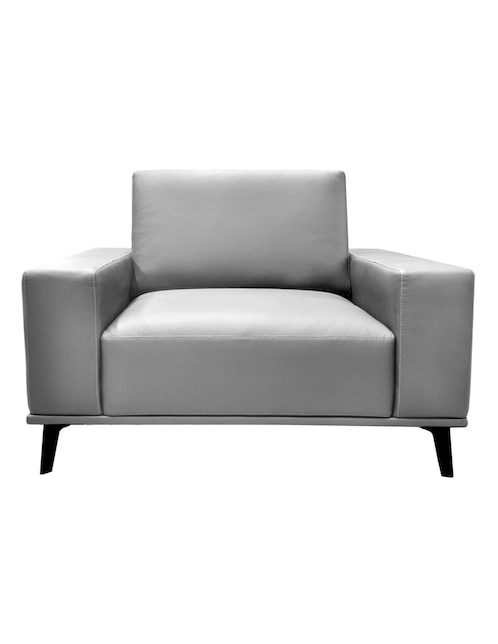 SILLÓN BAGATTI PIEL/VINIL, GRIS