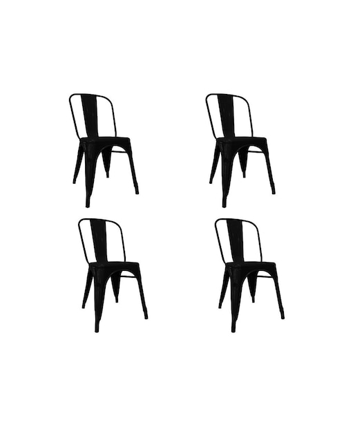 Silla 4 piezas Gante de metal Silla 4 piezas Gante de metal