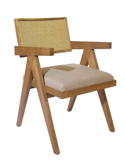 Silla Haus Kibo de madera y tela