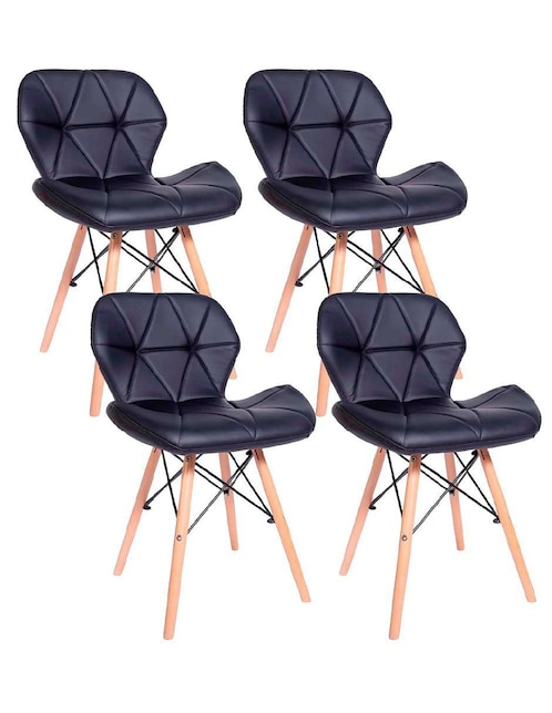 Set de 4 sillas Elly-Decor Eames de tela