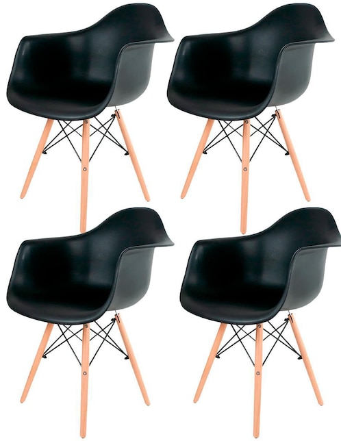 Set de 4 sillas Eames de plástico 1