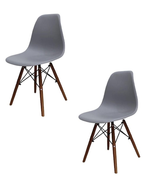 Juego de sillas 2 piezas muebles de plástico 1