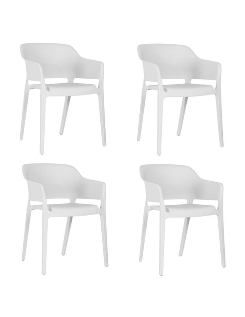 Juego de sillas 4 piezas Capri de plástico Juego de sillas 4 piezas Capri de plástico