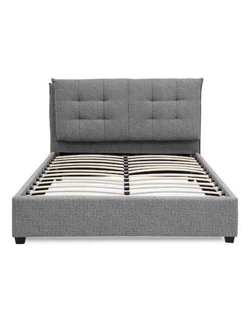 Cama Tamarindo de madera nogal queen size