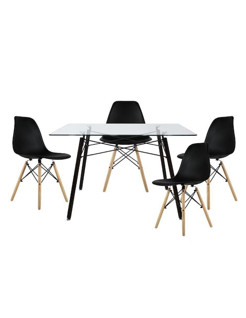 Comedor para 4 personas de cristal