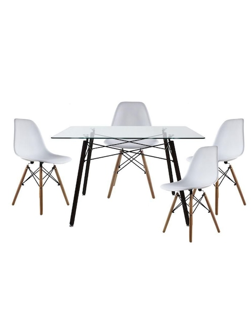 Comedor para 4 personas de cristal