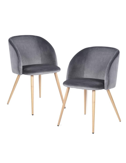 Set de 2 sillas Furniturer Dining Chair de metal