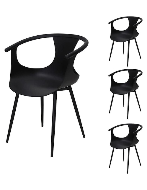 Juego de sillas 4 piezas Catanzaro Muebles Mundo In de plástico