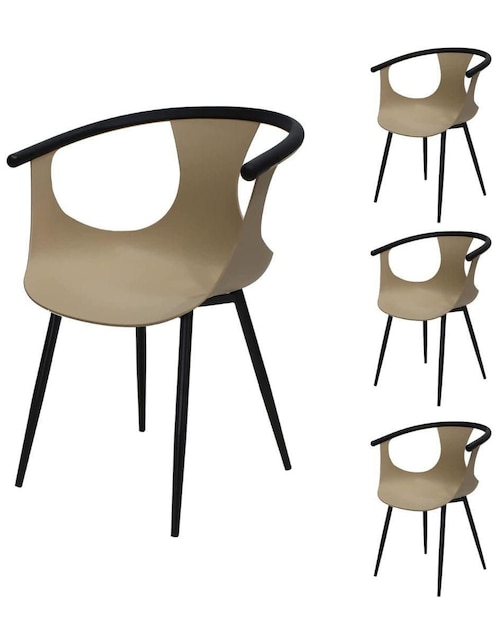 Juego de sillas 4 piezas Catanzaro Muebles de plástico
