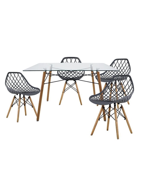 Comedor Vento para 4 personas de cristal Comedor Vento para 4 personas de cristal