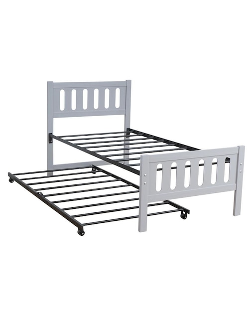 ATLAS Cama Cherokee Atlas de madera pino doble individual