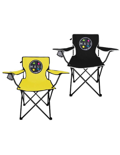 "set de (si aplica)" 2 juego de sillas plegables maui & sons para jardín  "de" acero