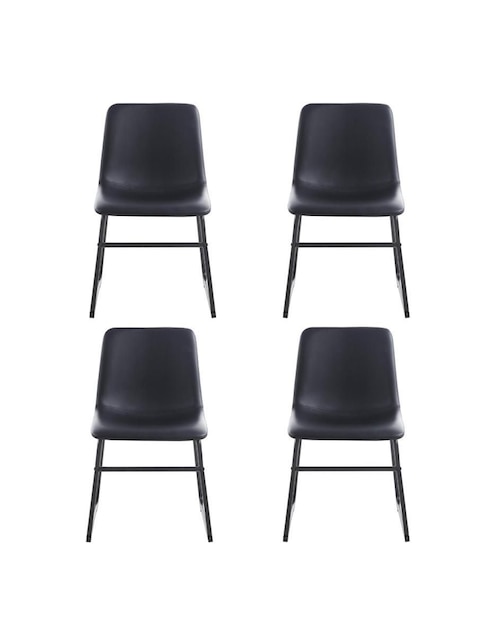 "set de (si aplica)" 4 silla midtown concept ecocuero midtown "de" cuero