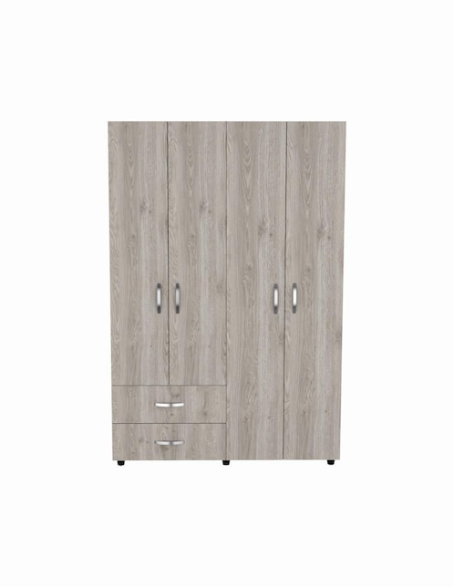 Closet Armable Ropero Delos DL123 Color Tabaco/blanco De Melamina