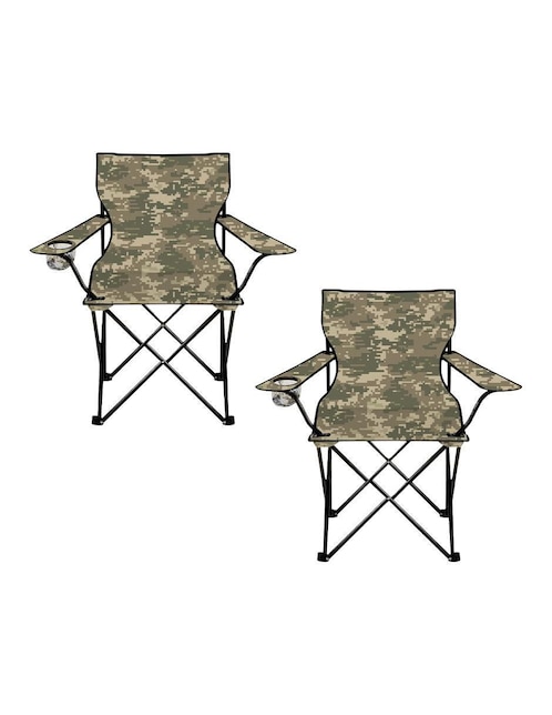 Juego de sillas plegables 2 piezas Linium Camping de poliéster