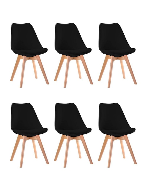 Juego de sillas 6 piezas Linium Tulip
