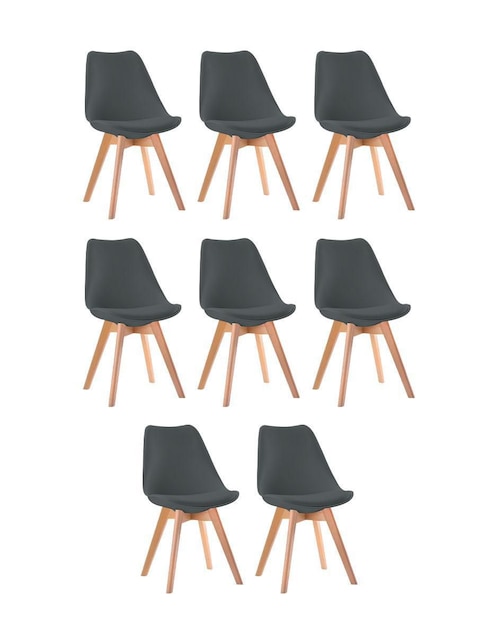 Juego de sillas 8 piezas Tulip 1