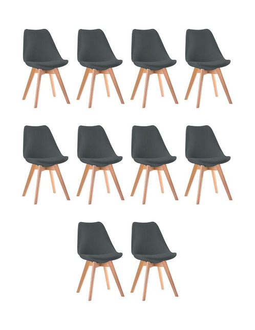 Juego de sillas 10 piezas Tulip 1
