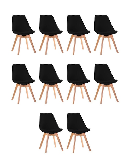 Juego de sillas 10 piezas Linium Tulip