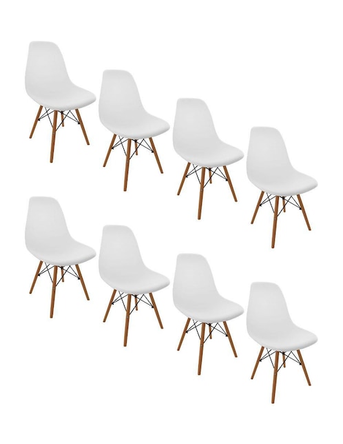 Juego de sillas 8 piezas Eames
