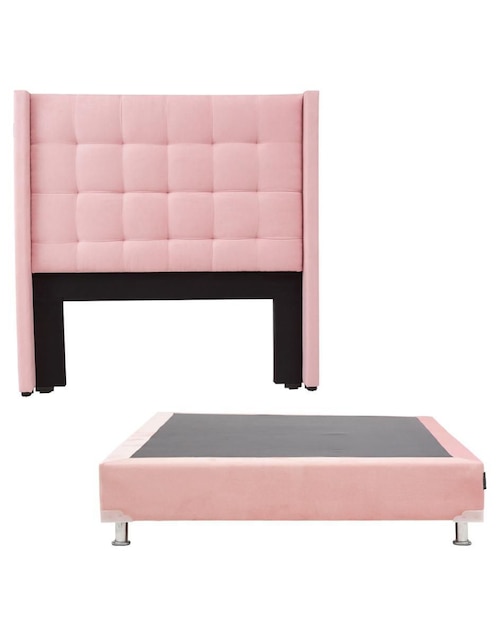 Cama Titan Box Dicasa de madera y tela