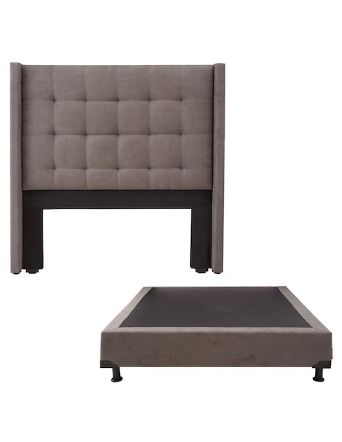 Cama TITAN BOX Dicasa de madera y tela
