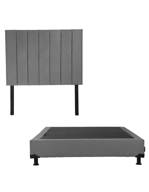 Cama Dicasa Argos box de madera y tela
