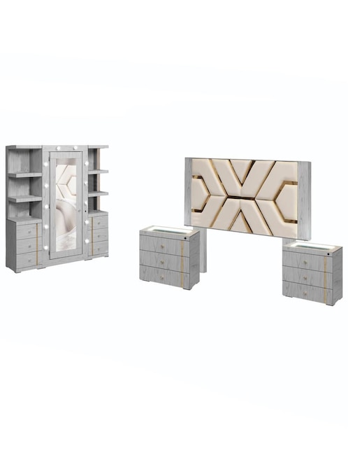 Set Recámara Kessa Silvana de MDF