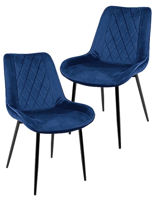 Juego de sillas 2 piezas Houzer de terciopelo