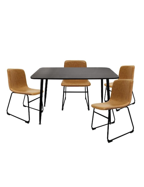 Comedor Murcia Nogal Mundo In para 4 personas de melamina