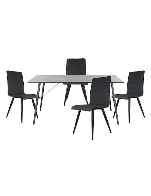 "comedor" mundo in luxo negro "para" 4 personas