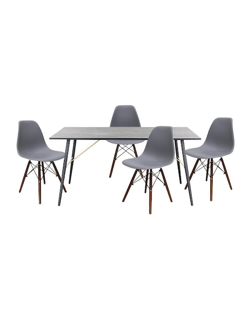 "comedor" mundo in luxo negro "para" 4 personas