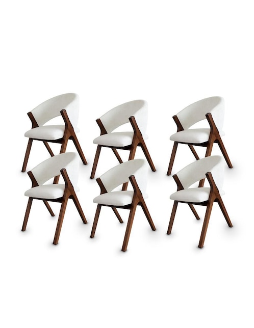 Silla 6 piezas Vaniglam de madera pino