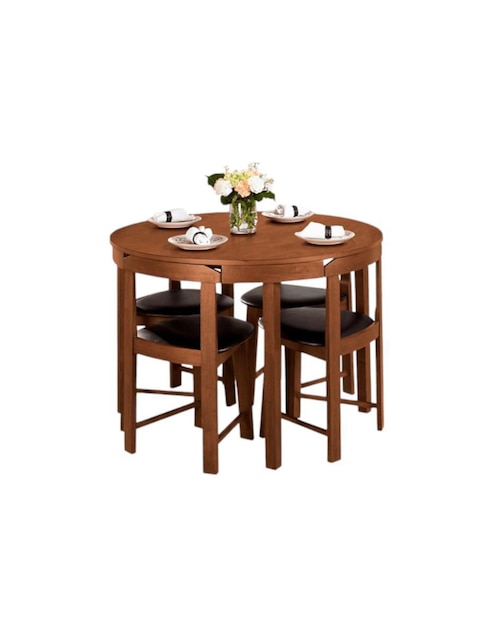 Comedor Ansoal para 4 personas de madera de pino
