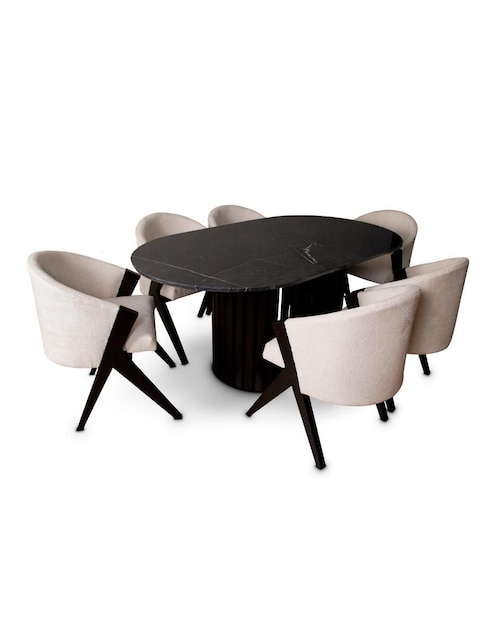 Comedor Vaniglam para 6 personas de mármol