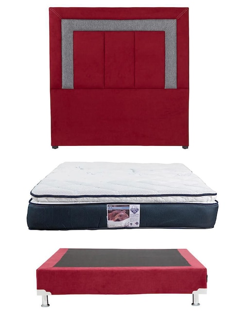 Set recámara Dicasa Bora box Mónaco de madera pino