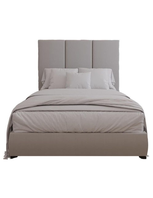 Cama Modern Luxury velvet Bed con patrones en cabecera de 52 centimetros de tela 1