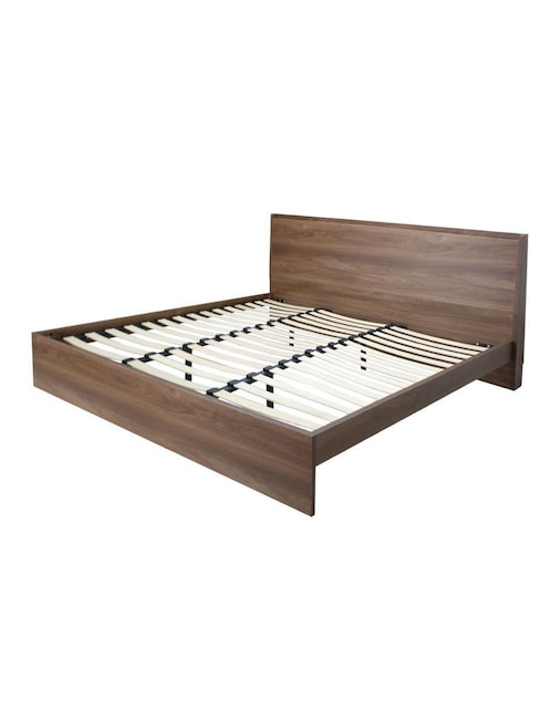 Cama Marsala Nogal de madera individual