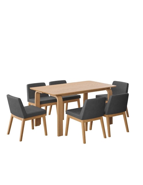 "comedor" amalfi midtown concept "para" 6 personas "de" madera