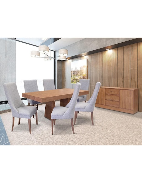 Comedor Ankara PH Muebles para 6 personas de madera de pino y MDF