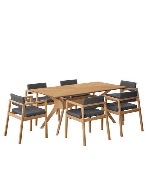 "comedor" capri midtown concept "para" 6 personas "de" madera