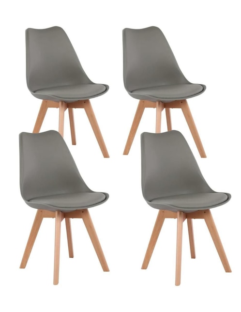 Juego de sillas 4 "piezas" tulip de comedor midtown concept "de" polipropileno adulto