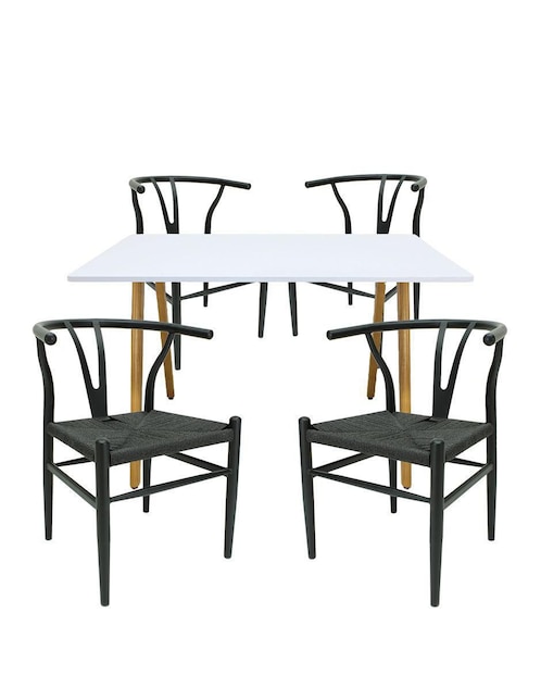 Comedor Frankfurt rectangular Micerino Mundo In para 4 personas de madera
