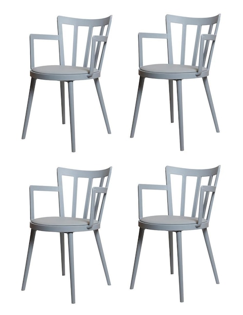 Juego de sillas 4 "piezas" interior/exterior eke life home "de" mezcla de materiales adulto