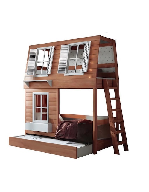 Litera Fantasy I Muebles Playhouse de madera pino individual