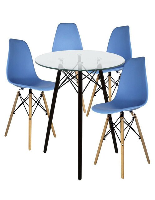Comedor Oslo para 4 personas de cristal templado Comedor Oslo para 4 personas de cristal templado