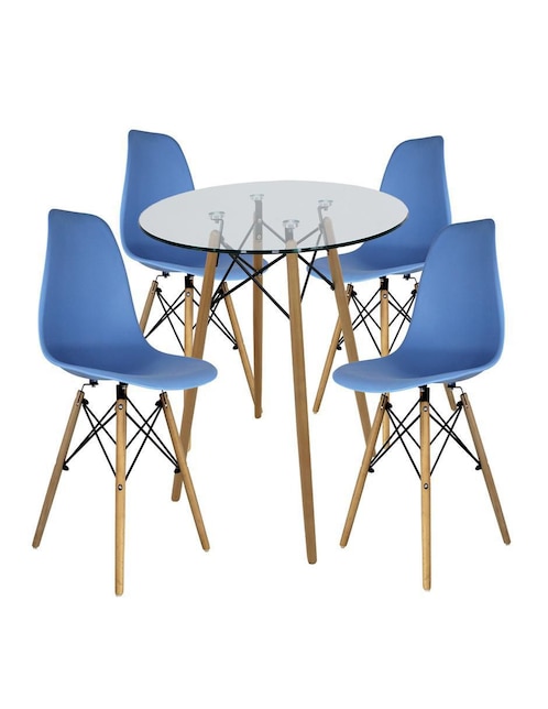 Comedor Oslo Mundo In para 4 personas de cristal templado