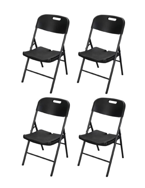 Juego de sillas plegables 4 piezas Easy Garden Nex de plástico y metal