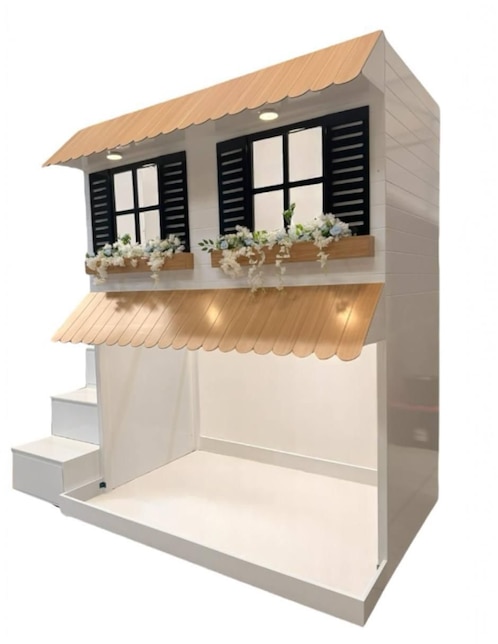 Litera Alice Muebles Playhouse de madera pino matrimonial